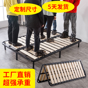 床架排骨架可折叠1.8米加厚床板，实木双人1.5米龙骨钢架定制床架