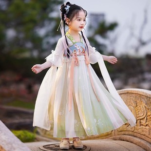 汉服女童夏装短袖公主裙2025新款儿童中国风连衣裙超仙小女孩夏季
