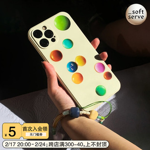 softserve柔软供应巧克力豆手机，壳原创iphone，液态硅胶保护壳
