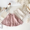 春秋女婴童镂空开衫圆领纯色长袖个月薄款针织空调衫女宝娃娃外套