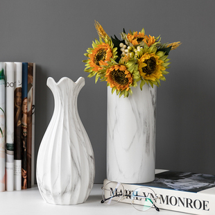简约ins风北欧陶瓷花瓶，摆件创意现代轻奢餐桌客厅插花干花装饰品