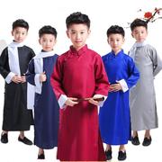 六一儿童相声演出服马褂相声大褂民国长衫相声中式长袍文艺表演服