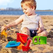 Hape儿童沙滩玩具套装玩沙子玩水挖沙工具铲子桶小水壶戏水车宝宝