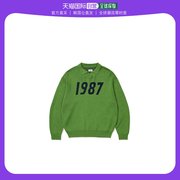 韩国直邮mmlgpolo领绿色，针织衫外穿简约百搭1987collarknit