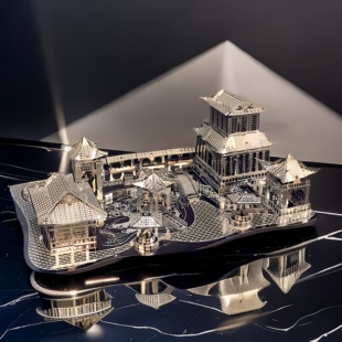 解压！合金新苏州园林模型高难度3D立体金属积木手工拼图创意礼物