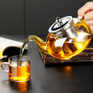 玻璃茶壶耐高温加厚过滤泡茶沏茶壶家用可加热水果花茶壶茶具套装