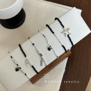 wandou多款原创设计黑玛瑙系列，925纯银手链手工串珠民族风首饰