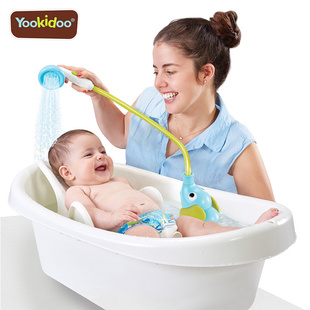 幼奇多yookidoo儿童，电动花洒洗澡喷水玩具，婴儿宝宝洗头玩水神器象