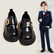 男童皮鞋软底儿童黑色英伦风表演西装男孩鞋子小学生演出单鞋