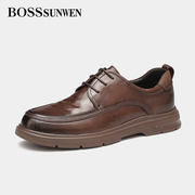 BOSSsunwen男士皮鞋软底商务正装春夏真皮英伦潮流商务通勤办公室