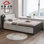 单人床1.2米约小户型榻榻米，矮床软靠北欧风家用儿童储物床