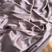 重磅宽幅素绉缎真丝布料100%桑蚕丝非零头布料，真丝弹力缎丝绸面料