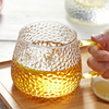 日式锤纹带把玻璃杯水杯耐高温茶杯透明花茶杯，大容量家用简约杯子