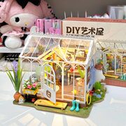 rolife若来梦屿花房DIY手工拼装艺术小屋迷你小房子微缩积木礼物