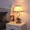 欧式卧室床头灯现代简约带田园静音可调光创意时尚客厅钟表台灯