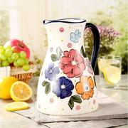 北欧陶瓷冷水壶陶瓷壶，凉水壶大容量，耐热创意花茶壶插花瓶摆件