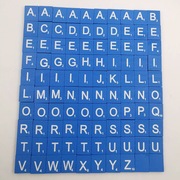 彩色白字26个英文字母松木方块儿童早教拼图游戏字母木片100个/包