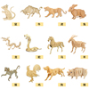平面图解拼图手工diy动物模型十二生肖儿童益智力早教木制立体