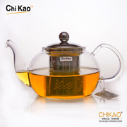 chikao奇高玻璃茶壶耐高温不锈钢，过滤普洱茶茶具加厚红茶器800ml