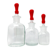 玻璃滴瓶透明棕色吸管试剂瓶，化妆精油红胶头3060125ml化学实验