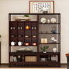 新中式博古架实木茶叶展示柜茶室，茶具现代简约多宝阁摆件置物架子