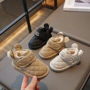 婴儿棉鞋冬季加绒加厚不掉宝宝雪地靴保暖儿童1一3岁女童鞋子男软