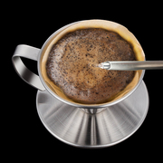 304不锈钢咖啡过滤器手冲咖啡筛网，双层过滤杯家用多功能咖啡器具