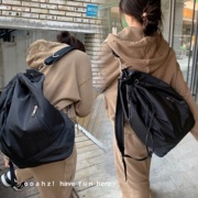 徒步模式|运动双肩单肩两用书包防水尼龙水桶，韩国简约中性男女