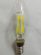 LED节能灯水晶灯泡E14螺口C35客厅吊灯烛型尖泡透明蜡烛灯4W白光
