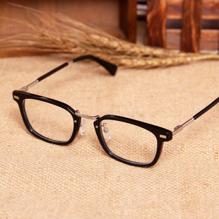 超轻 近视镜框架全框余文乐眼镜框板材韩版复古眼睛男女