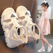儿童罗马鞋女童凉鞋，夏季2023时尚公主鞋中大童运动小女孩鞋子