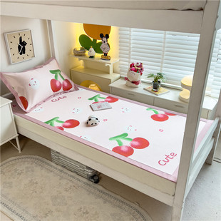 夏季儿童上下床高低床子母床专用a类母婴级凉席女童冰丝凉感床单