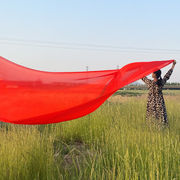 5米超大红色丝巾夏百搭女纯色4米纱巾，春秋3米长洋气时尚防晒披肩