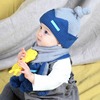 婴儿毛线帽子秋冬针织儿童新生男童女宝宝护耳保暖防寒围巾两件套