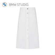 bmwstudio宝马女装夏季中长款牛仔中腰女士，半身裙a字裙