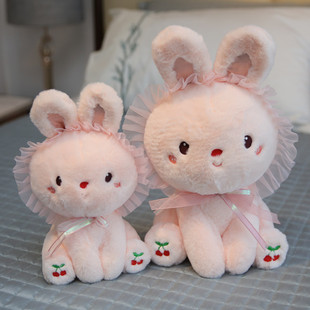 小兔子玩偶公仔毛绒玩具，女孩可爱超萌安抚小白兔布娃娃男女生床上