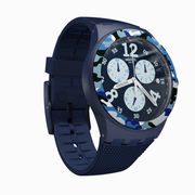 斯沃琪swatch瑞士手表计时运动风多功能，防水夜光石英男表susn414