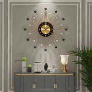 客厅简约挂钟 家用创意铁艺钟表欧式装饰时钟