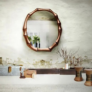 现代中式创意墙面装饰挂镜家用异形化妆镜不规则壁挂设计感化妆镜