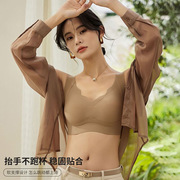 小胸聚拢显大无痕运动内衣女无钢圈侧收副乳防下垂薄款背心式文胸