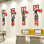 公司企业办公室3d立体亚克力励志墙贴标语激励文字员工文化墙装饰