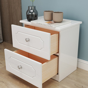 简约现代白色实木床头柜木，收纳柜卧室储物柜松木小柜子欧式床边柜