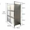 简易加厚304不锈钢碗柜橱柜铝合金柜子茶水柜阳台经济型储物柜