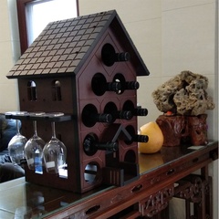 实木酒架红酒架摆件挂杯架家用客厅葡萄酒架欧式创意酒架实木