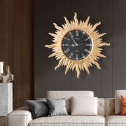 太阳欧式简约钟表创意挂钟个性家用I时尚时钟美式客厅表静音石