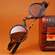 复古天然水晶眼镜石头镜全框圆形板材架清凉养目舒适太阳镜墨镜