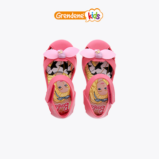 grendene儿童凉鞋夏季女童芭比细闪系列中大童宝宝包头凉鞋子