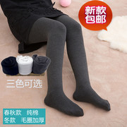 香港学生连裤袜女童白色舞蹈袜纯棉，秋冬加厚儿童，灰黑藏蓝色打底裤