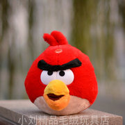 动漫愤怒的小鸟毛绒玩具公仔玩偶小鸟儿 Angry Birds 胖红怒鸟红