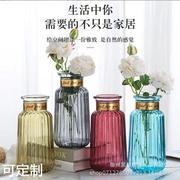 玻璃花瓶ins风高颜值客厅电视柜装饰品，摆设现代水培鲜花插花器皿